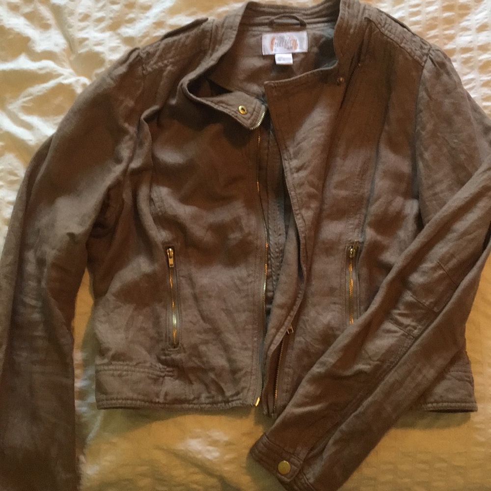 H&M 100% Organic Cotton motorcycle jacket.
